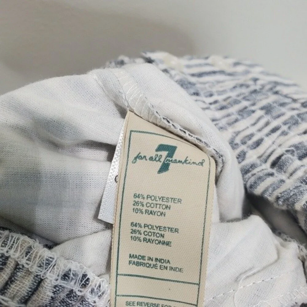 7 for all mankind blue and white jumpsuit medium nwt
